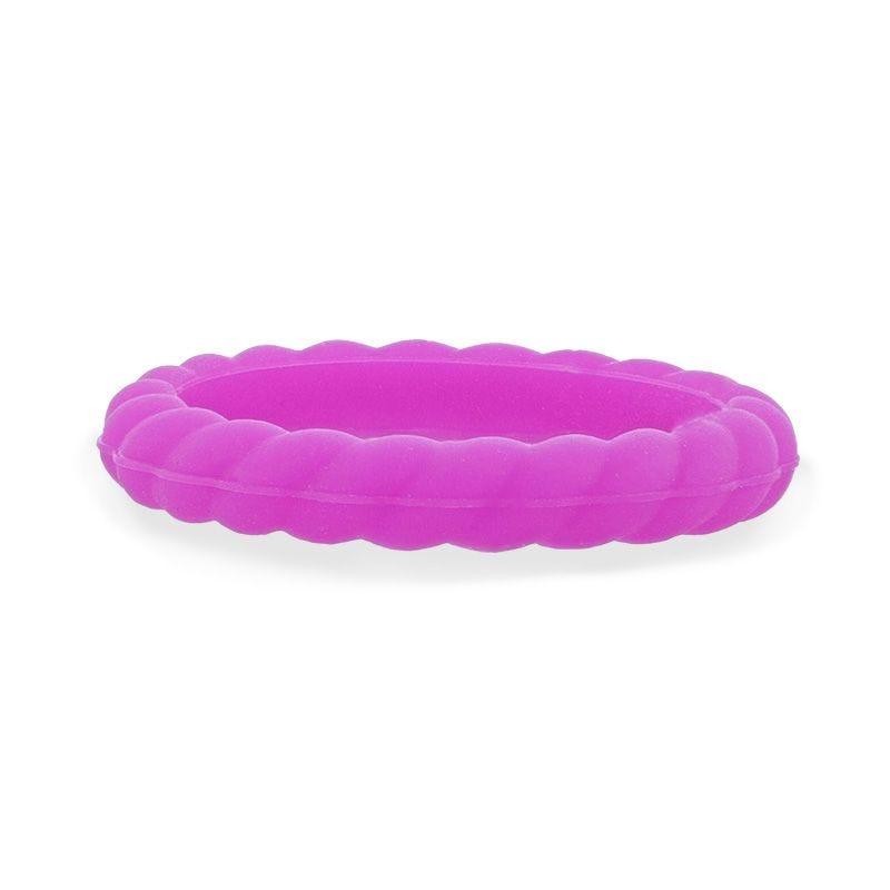 AMETHYST Stackable Twist Silicone Ring for Women Purple Comfort Fit Hypoallergenic by Remix - 2mm