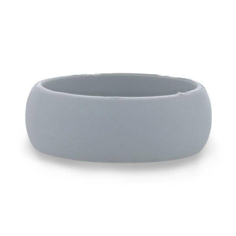 SHARK Silicone Ring for Men and Women Grey Comfort Fit Hypoallergenic Remix - 8mm