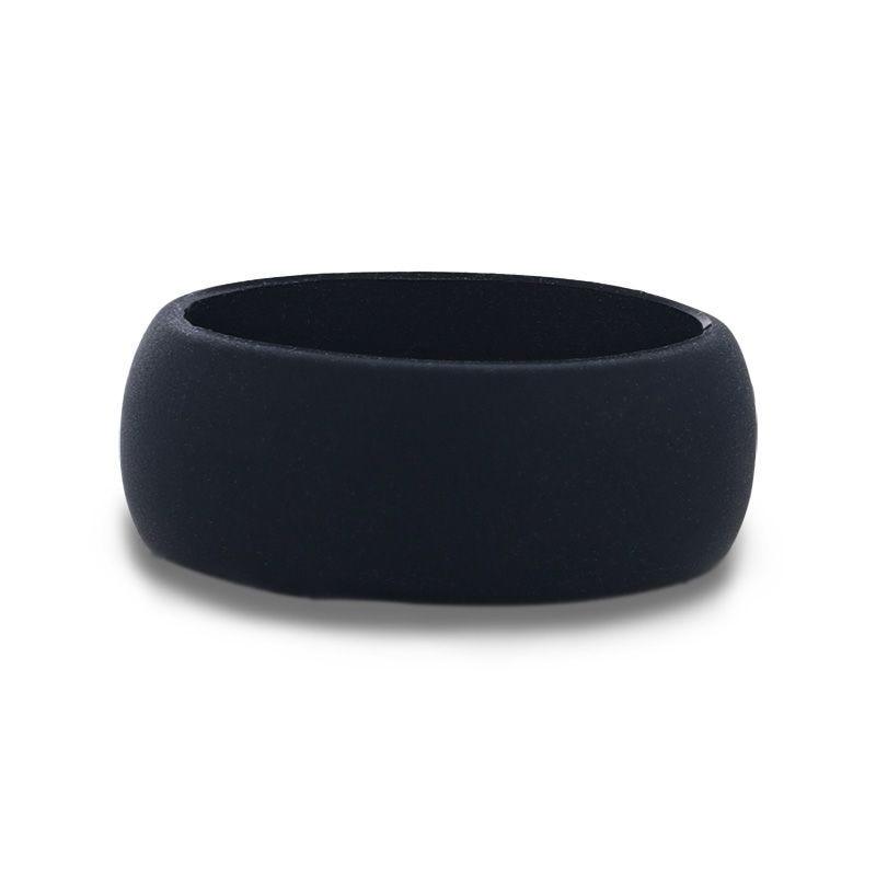 SEAL Silicone Ring for Men and Women Black Comfort Fit Hypoallergenic Remix - 8mm
