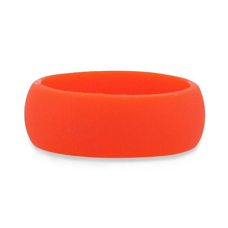 TROPICANA Silicone Ring for Men and Women Orange Comfort Fit Hypoallergenic Remix - 8mm