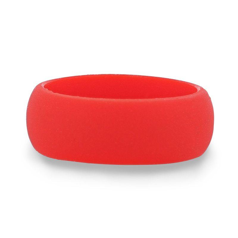 AMOROUS Silicone Ring for Men and Women Red Comfort Fit Hypoallergenic Remix - 8mm
