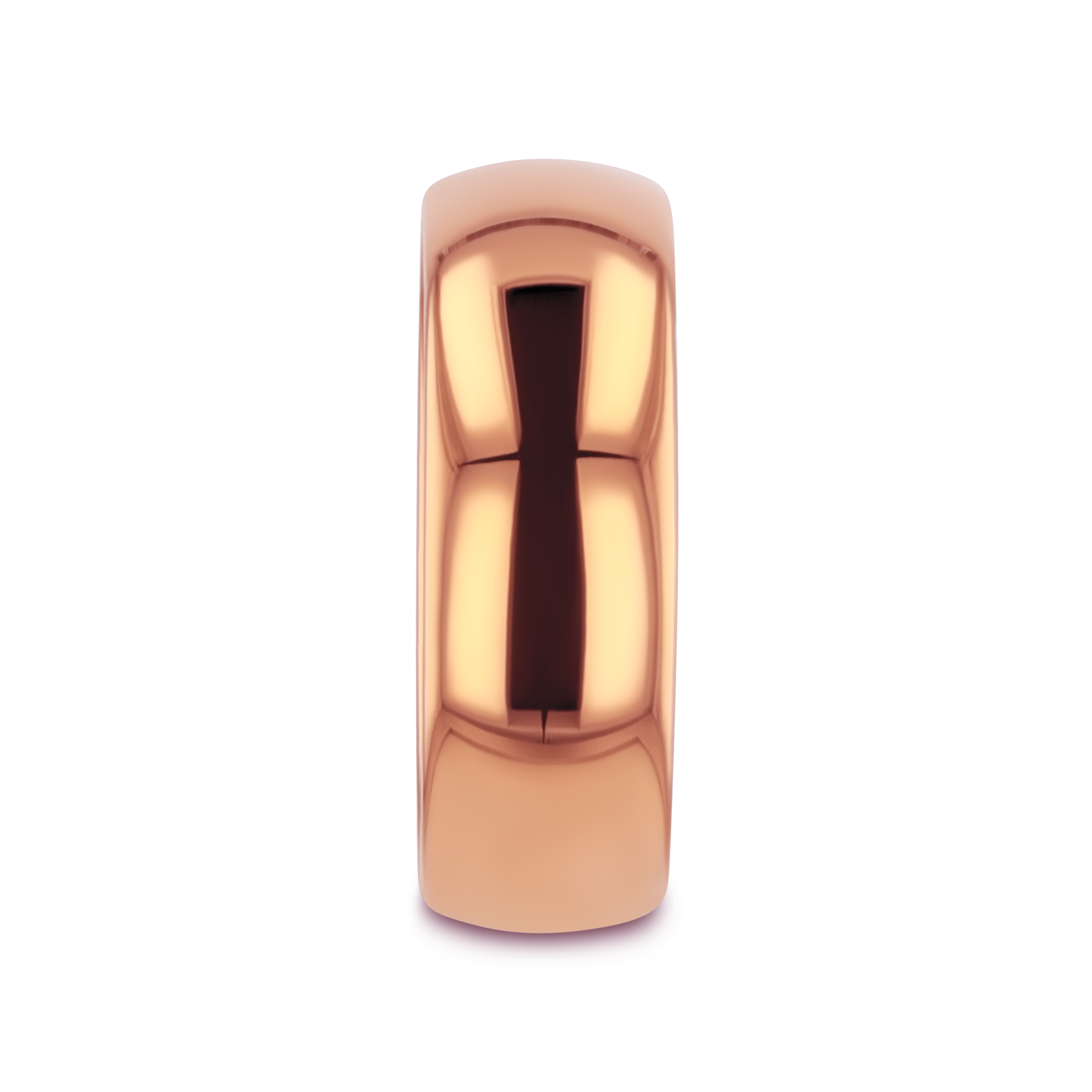SOL Traditional Domed Rose Gold Plated Tungsten Carbide Wedding Ring - 4mm - 8mm