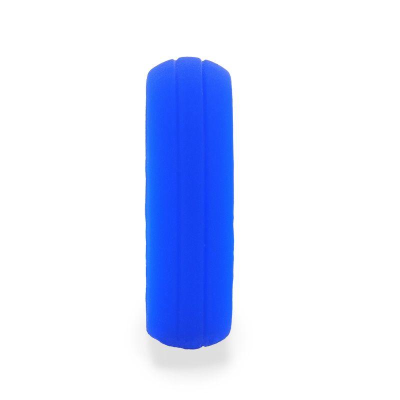 ZAZOO Dual Groove Silicone Ring for Men and Women Blue Comfort Fit Hypoallergenic Remix - 8mm