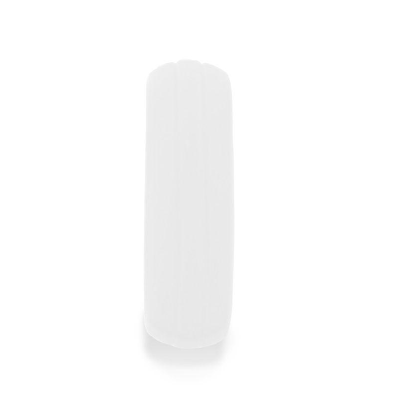 MOON Dual Groove Silicone Ring for Men and Women White Comfort Fit Hypoallergenic Remix - 8mm