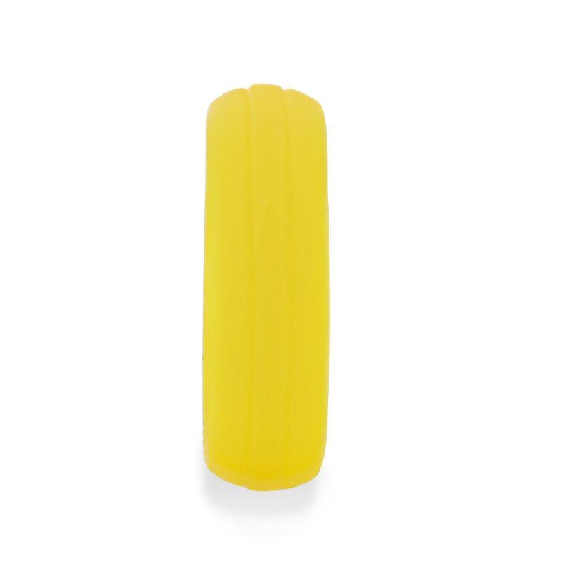 DOROTHY Dual Groove Silicone Ring for Men and Women Yellow Comfort Fit Hypoallergenic Remix - 8mm