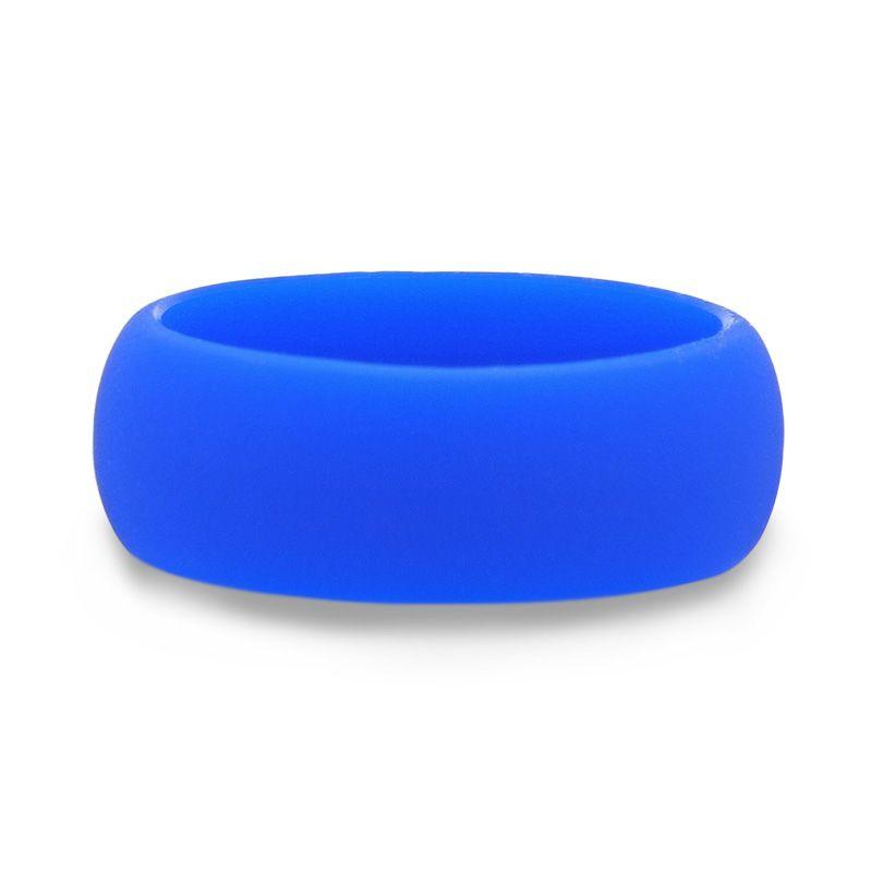 PICASSO Silicone Ring for Men and Women Blue Comfort Fit Hypoallergenic Remix - 8mm