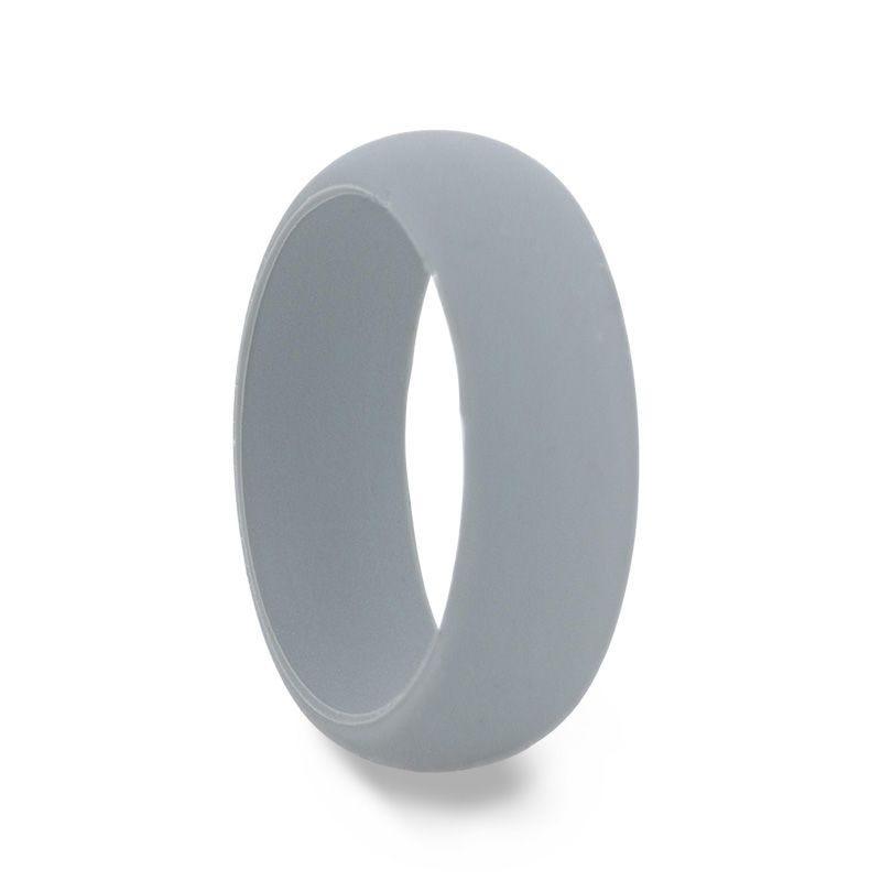 SHARK Silicone Ring for Men and Women Grey Comfort Fit Hypoallergenic Remix - 8mm