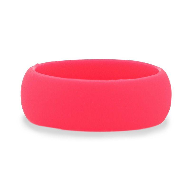 CAMILA Silicone Ring for Men and Women Pink Comfort Fit Hypoallergenic Remix - 8mm