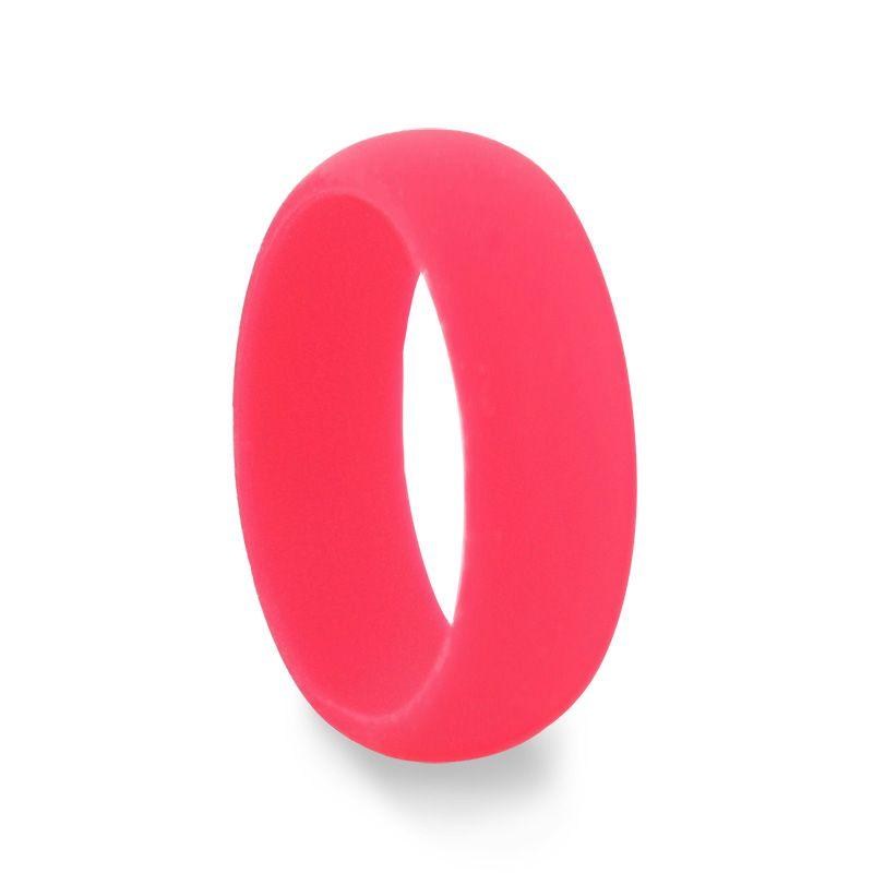 CAMILA Silicone Ring for Men and Women Pink Comfort Fit Hypoallergenic Remix - 8mm