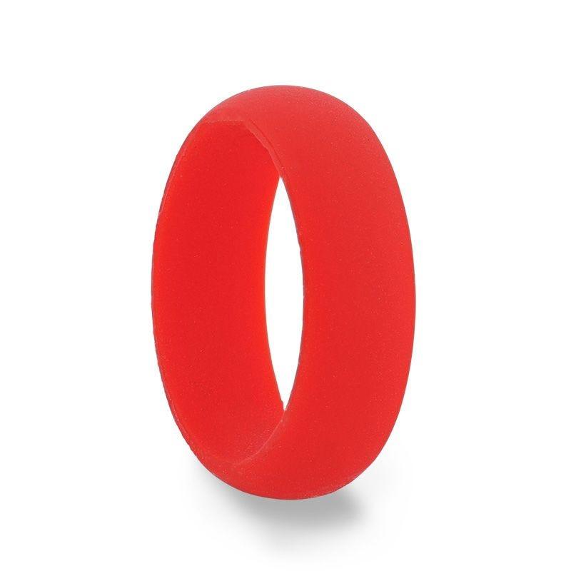AMOROUS Silicone Ring for Men and Women Red Comfort Fit Hypoallergenic Remix - 8mm