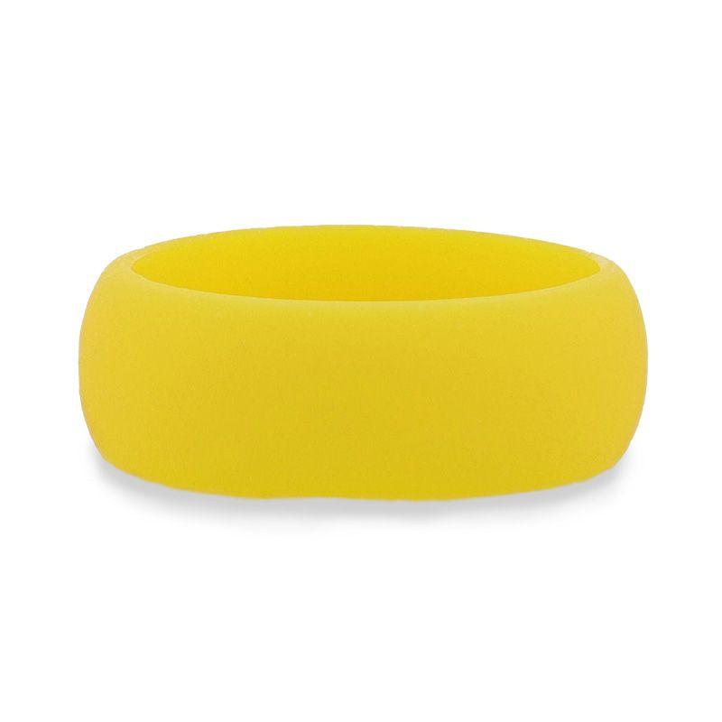 LEMONADE Silicone Ring for Men and Women Yellow Comfort Fit Hypoallergenic Remix - 8mm