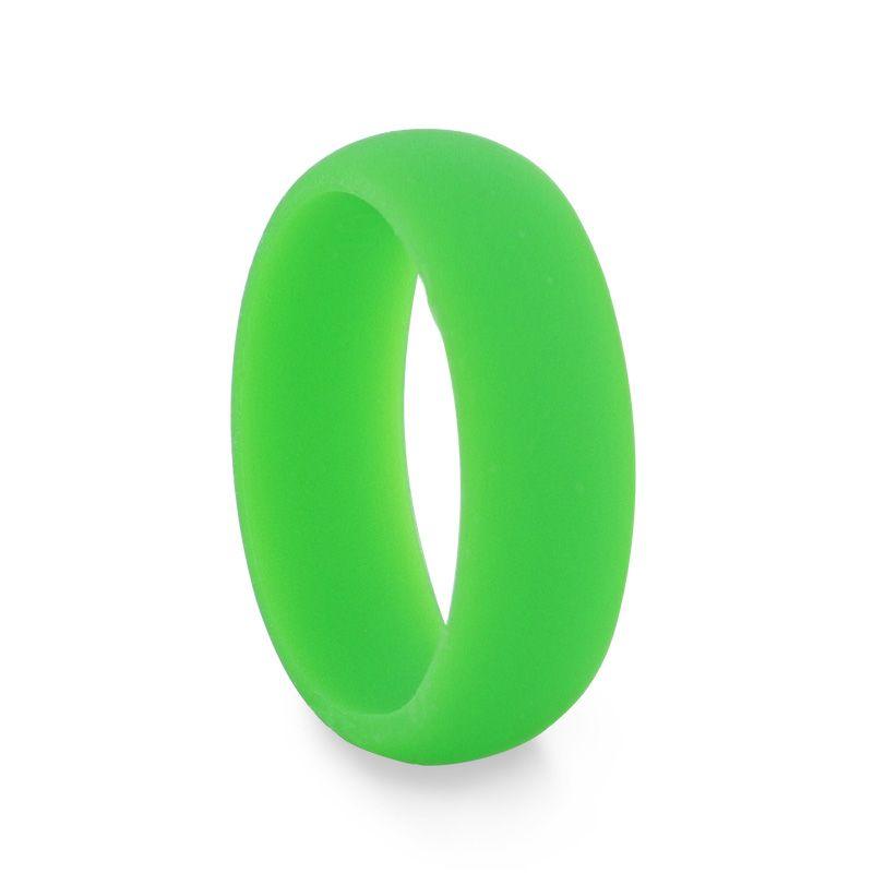 KIWI Silicone Ring for Men and Women Green Comfort Fit Hypoallergenic Remix - 8mm