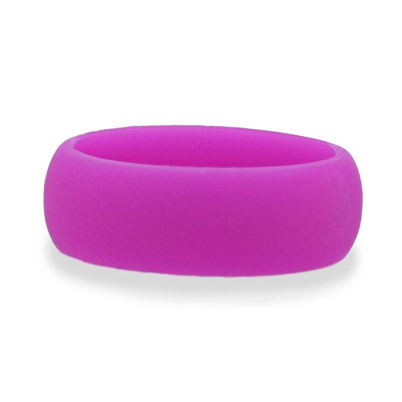 MAYRA Silicone Ring for Men and Women Purple Comfort Fit Hypoallergenic Remix - 8mm
