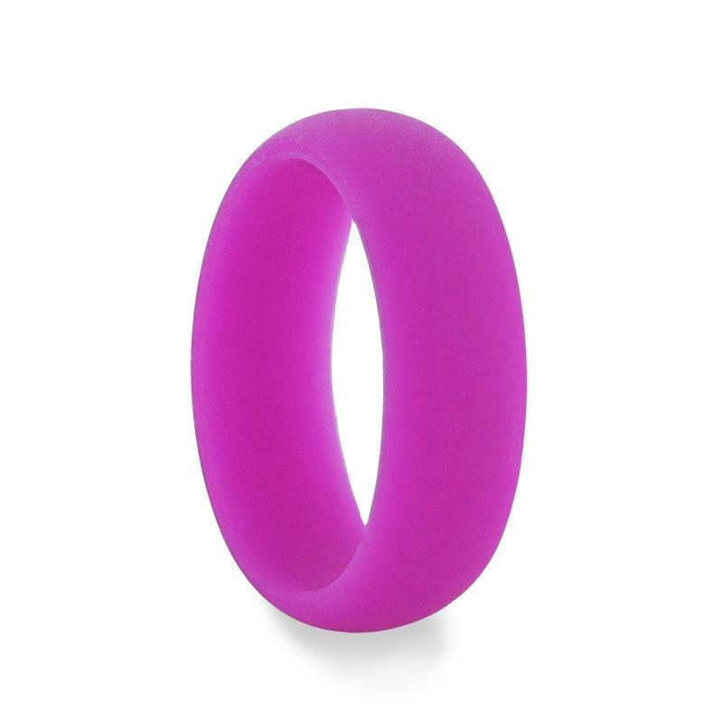 MAYRA Silicone Ring for Men and Women Purple Comfort Fit Hypoallergenic Remix - 8mm